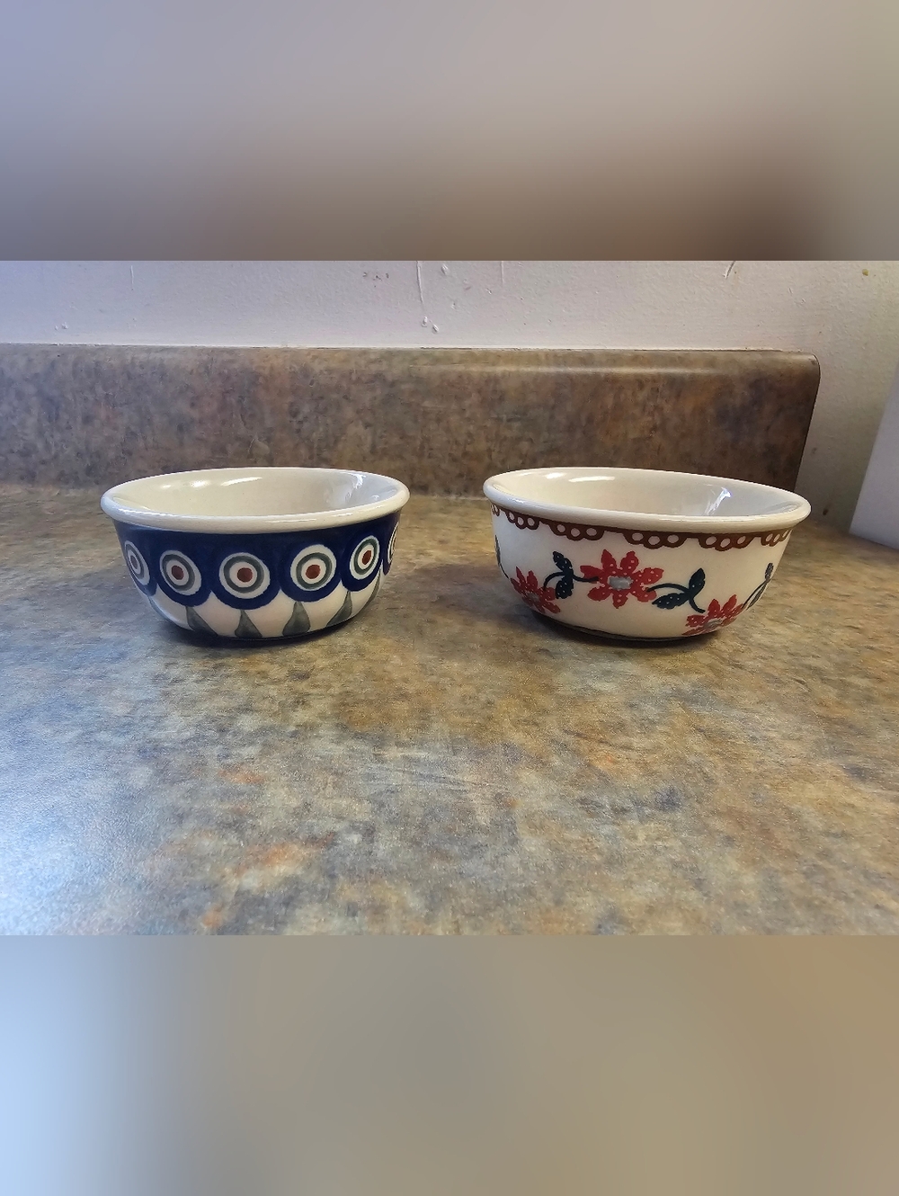 Set of 2 Decorative Bolesławiec Polish Pottery bowl